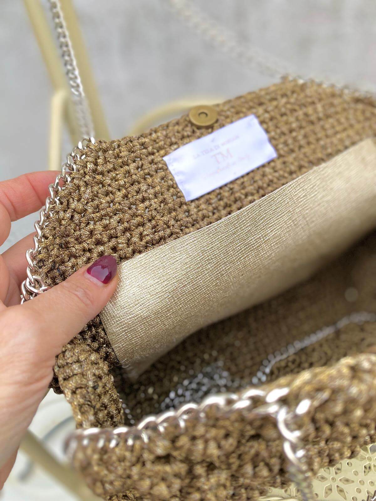 Borsa nocciolina Layla tasca interna