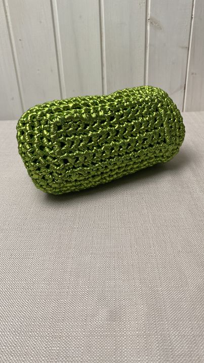 Borsa uncinetto Anya ecopelle verde