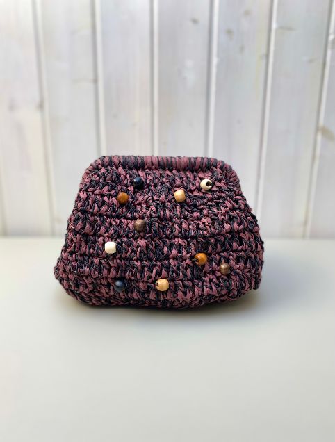 Borsa clutch uncinetto rafia Anya