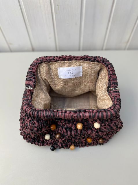 Borsa clutch uncinetto rafia Anya