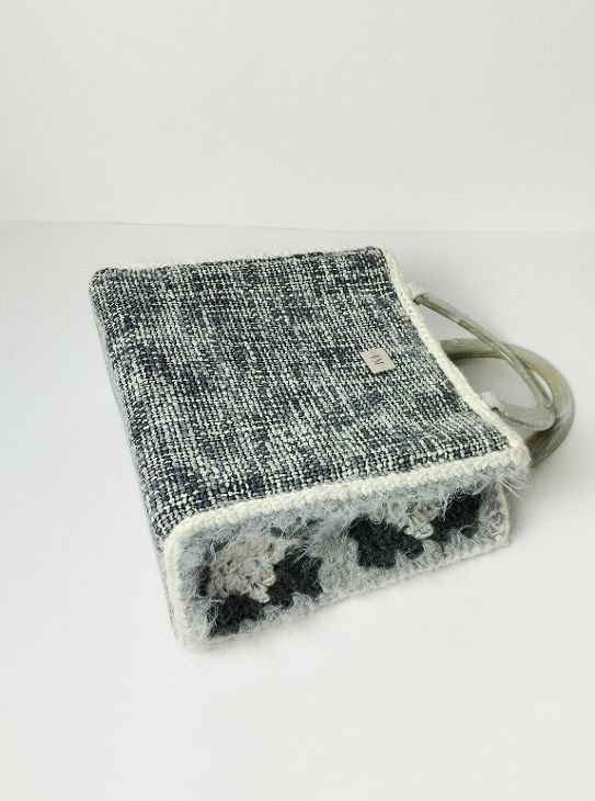 Borsa uncinetto a bauletto piccola Aurora lana